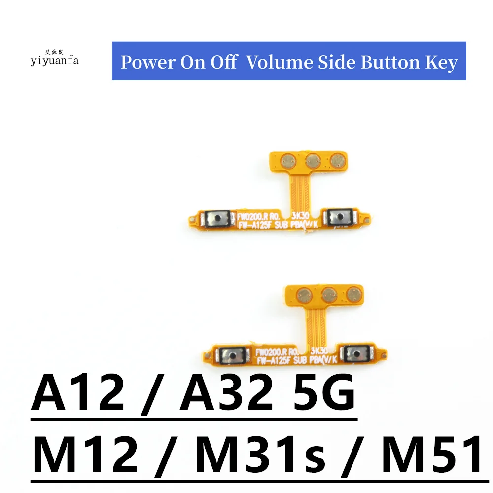 Cable flexible con botón de volumen para Samsung Galaxy M51, A12, A32, 5G, M31s, M12, A125, A326