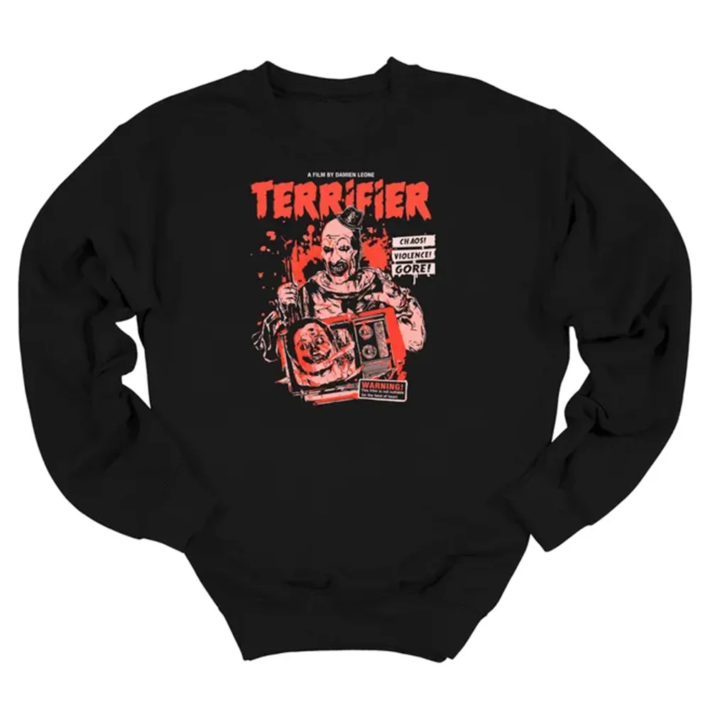 Terrifier Art the Clown Scary Clown Hoodies Crewneck Top Women Men Fashion Casual HipHop Long Sleeve Cosplay Sweatshirts New