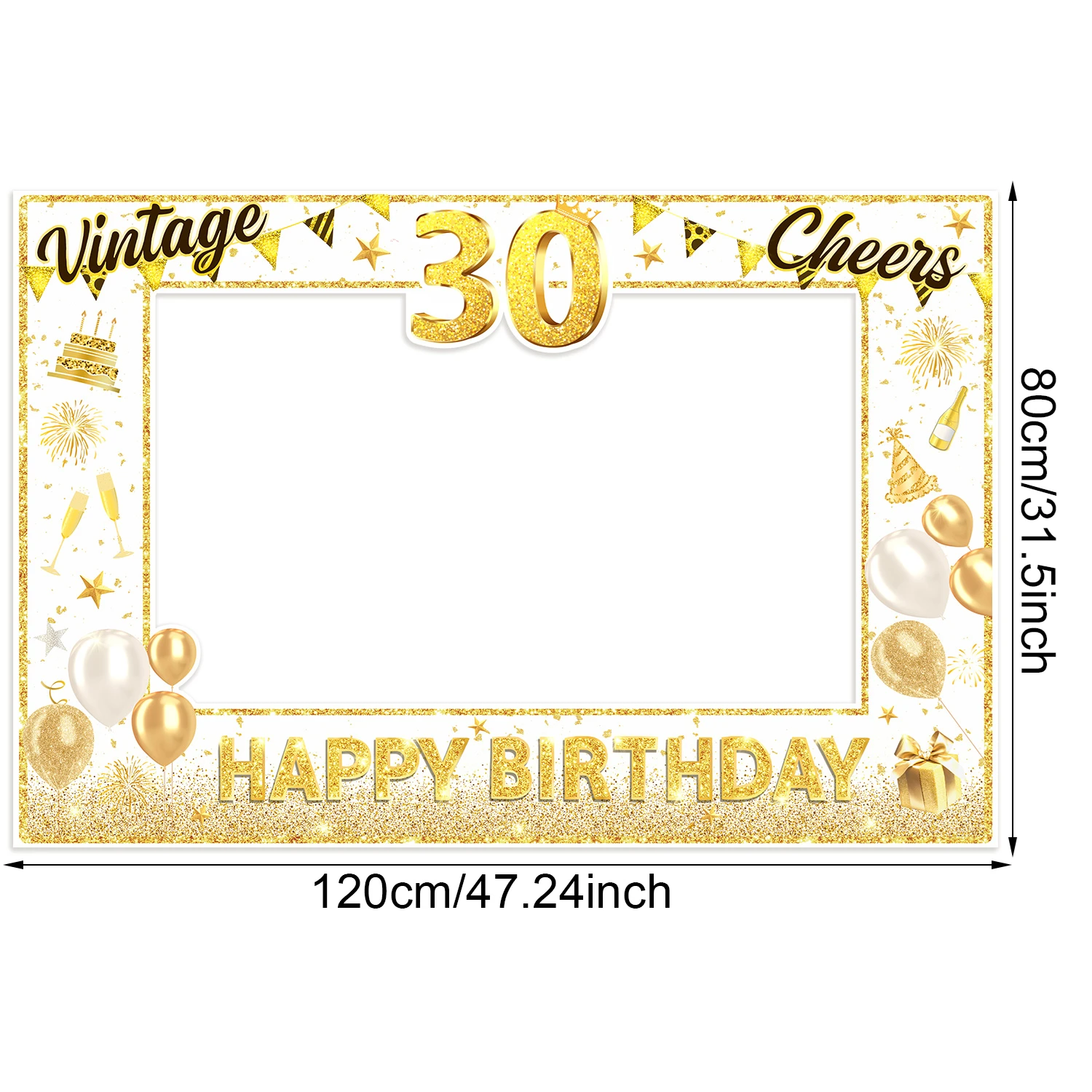 Goldene Jubiläumsfeier Foto-Requisiten Hintergrund 30./40./50./60./70. Geburtstag Hochzeitstag Geschenk Dekoration – Detail 5