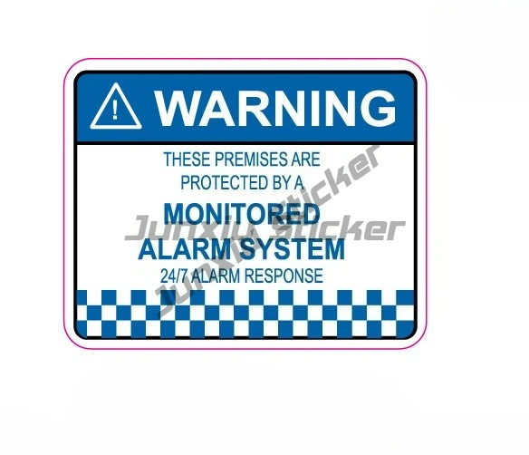 Alarm System Monitored Warning Security Stickers