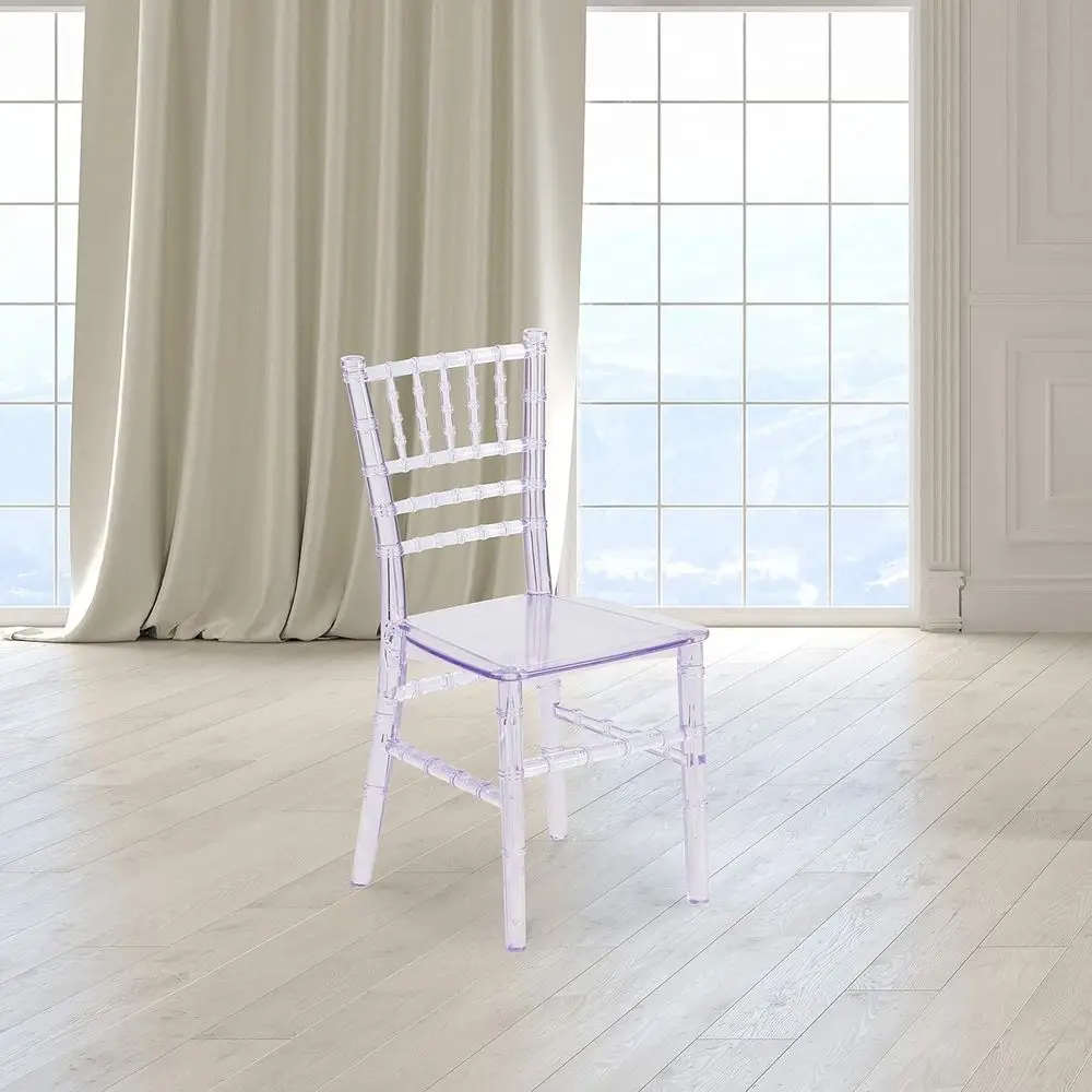 

10 Pack Kids Clear Resin Chiavari Chairs for Parties, Events, and Everyday Use