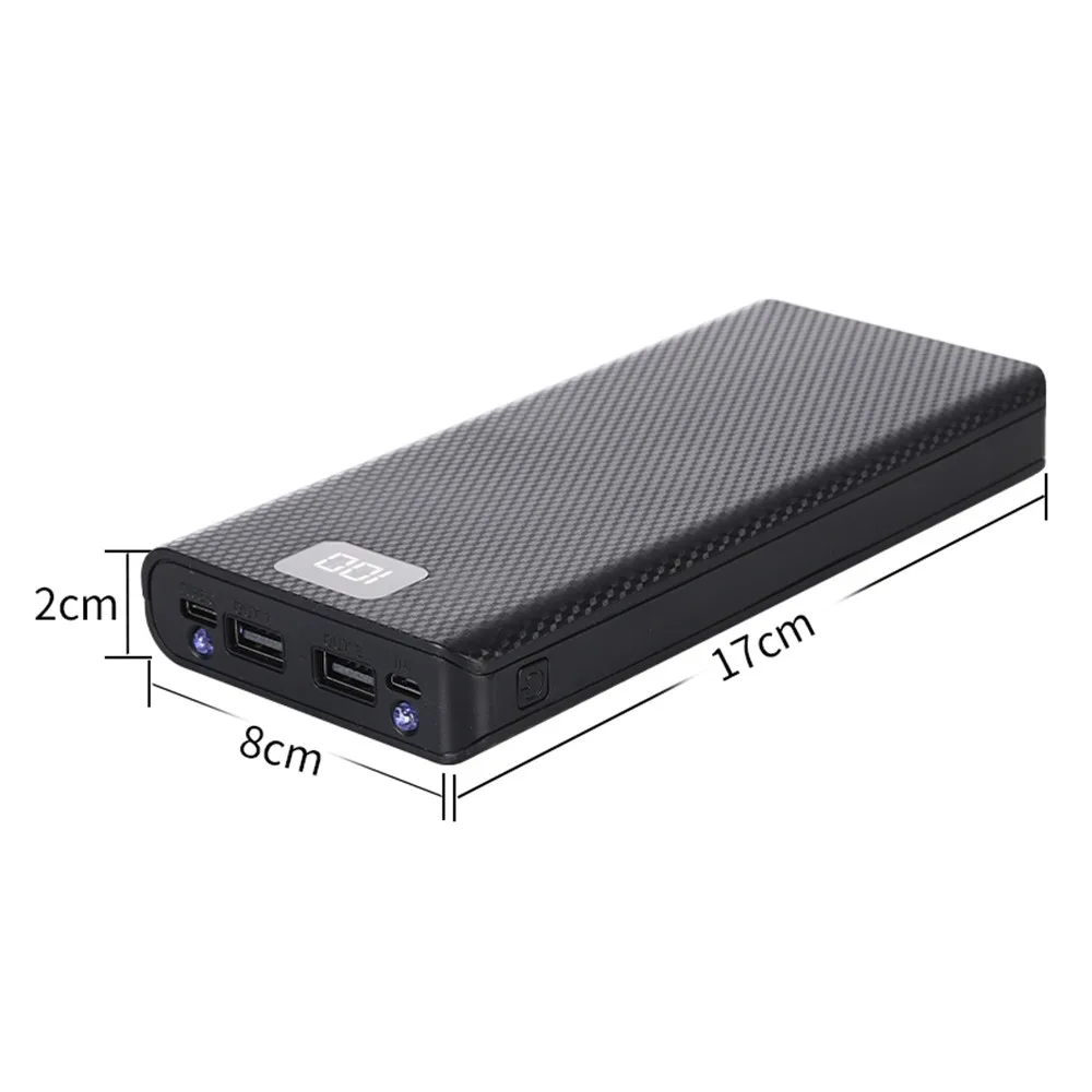 DIY 8*18650 Battery Power Bank Case Charge Storage Box 5V Dual USB Type C Battery Holder Box PD QC3.0 Fast Charge For SmartPhone