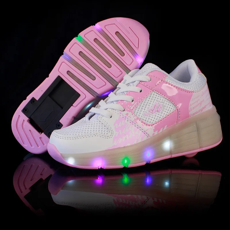 One Wheels Luminous Sneakers Led Light Roller Skate Shoes for Children Kids Led Shoes Boys Girls Shoes Light Up With wheels Shoe