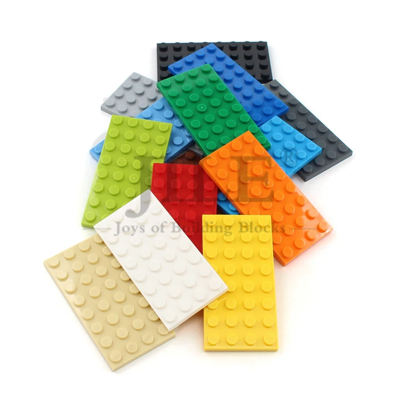15 pçs moc 3035 base pequena placa curta 4x8 diy criativo iluminar blocos de construção tijolos compatíveis com monta brinquedos das crianças