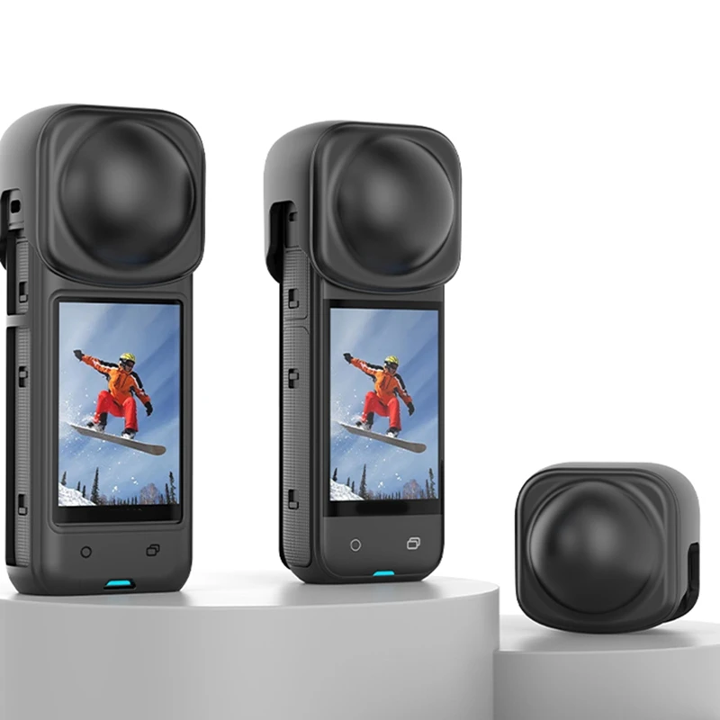 Silicone Lens Cap For Insta360 X4 Panorama Camera Lens Cap Soft Silicone Lens Protective Cover Camera Accessory