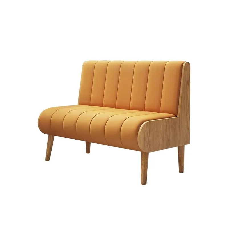&Custom Western Restaurant Furniture Wall Sofa Set for Tea Milk Tea Snack Burger Shop for Cafe Table and Chair