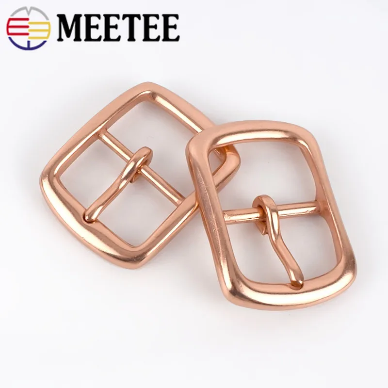 Meetee 1pc 40mm Copper Men\'s Belt Buckle Head DIY Leather Craft Jeans Trousers Casual Garment Decoration for 38-39mm Belts YK012