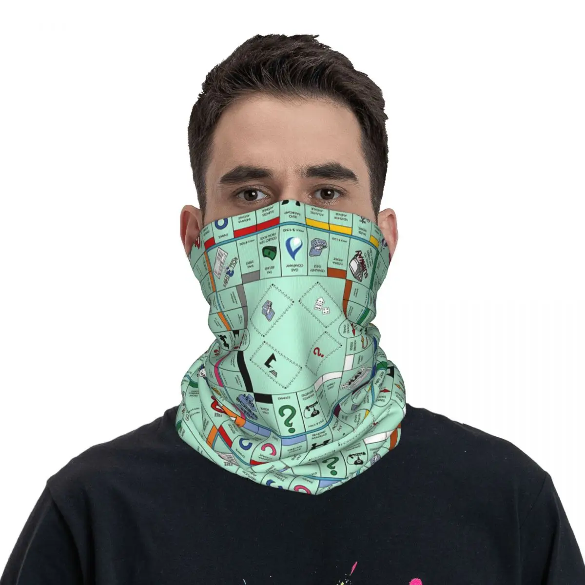 Board Shower Curtain Scarf Neckerchief Neck Face Mask Polyester