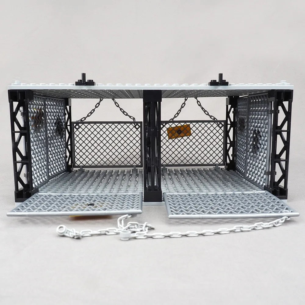 AM60-1 Bloque de construcción atrapado de una sola capa Escena de Doomsday Equipo de modelo de prisión Partículas pequeñas Compatible con Legoeds