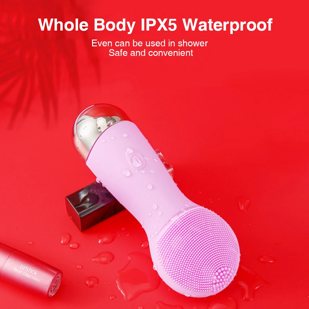 Dropshipping facial cleansing device Silicone Electric Sonic Facial Cleanser Ultrasonic Vibration facial cleansing brushes