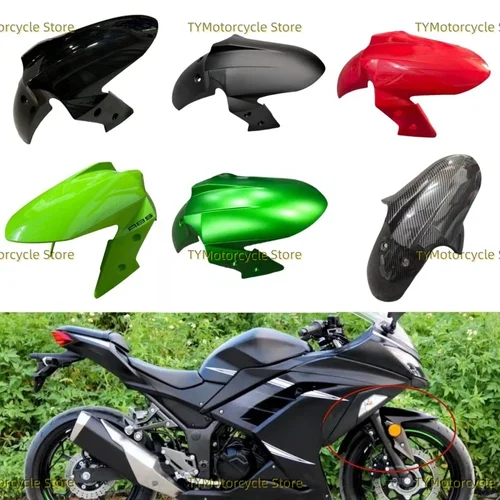 Guardabarros delantero cubierta carenado apto para Kawasaki NINJA250 NINJA300 EX300 EX250 Z250 2013 2014 2015 2016 2017 2018