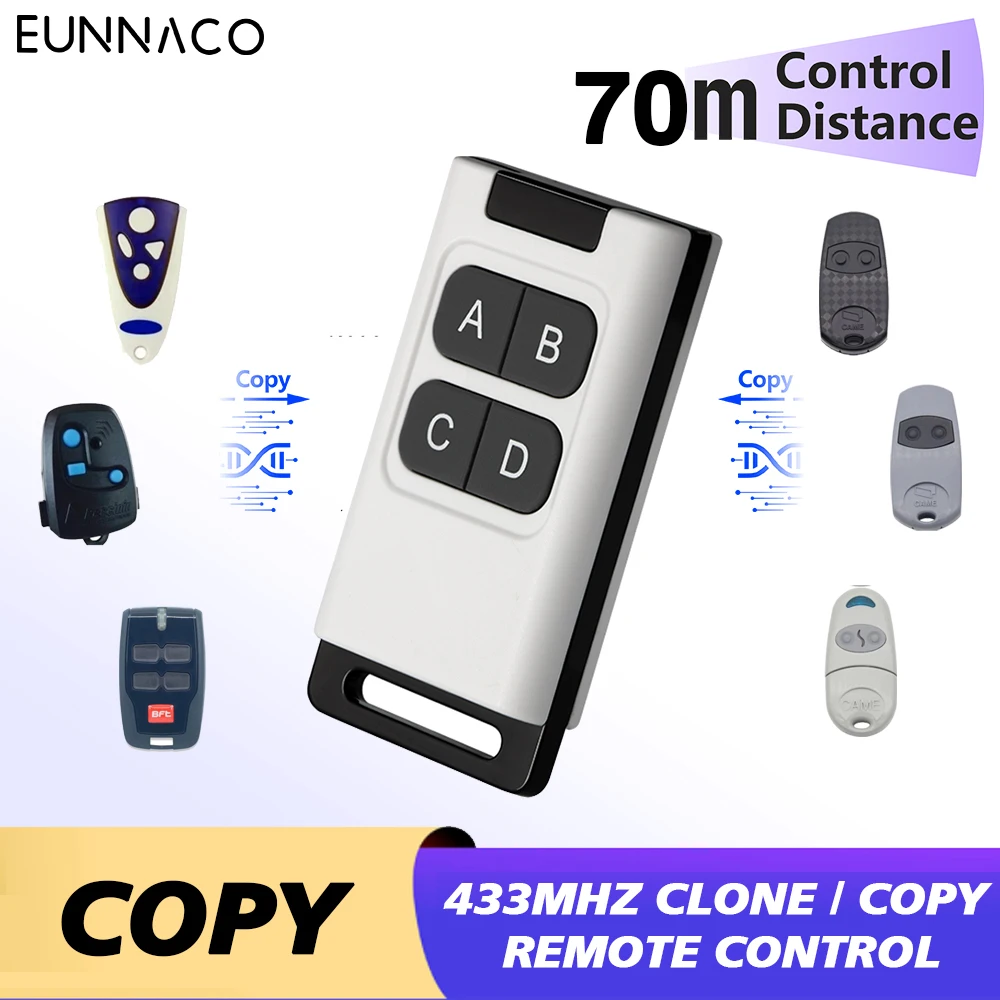 

Wireless RF 433MHz Auto Copy Remote Control Electric Garage Door Opener Controller Duplicator Clone Cloning Code Transmitter fan