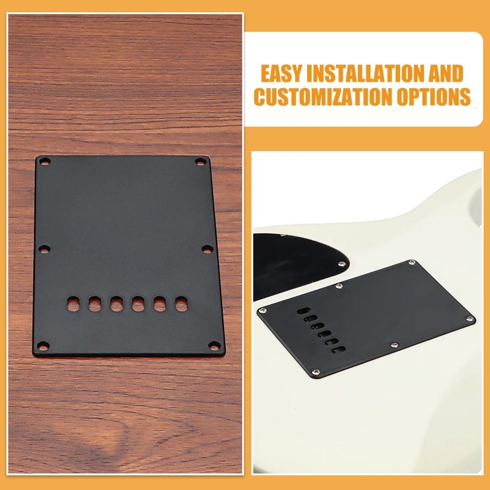 

Guitar Backplate 6 Holes Electric Guitar Rear Plate Tremolo Cover Replacement Protective Pickguard Replacement Pickguard