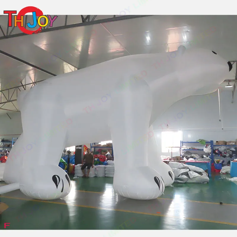 Inflatable Christmas Polar Bear For Advertising Event Decoration Giant 6m/20ft High Big Air-blown White Bear Toys