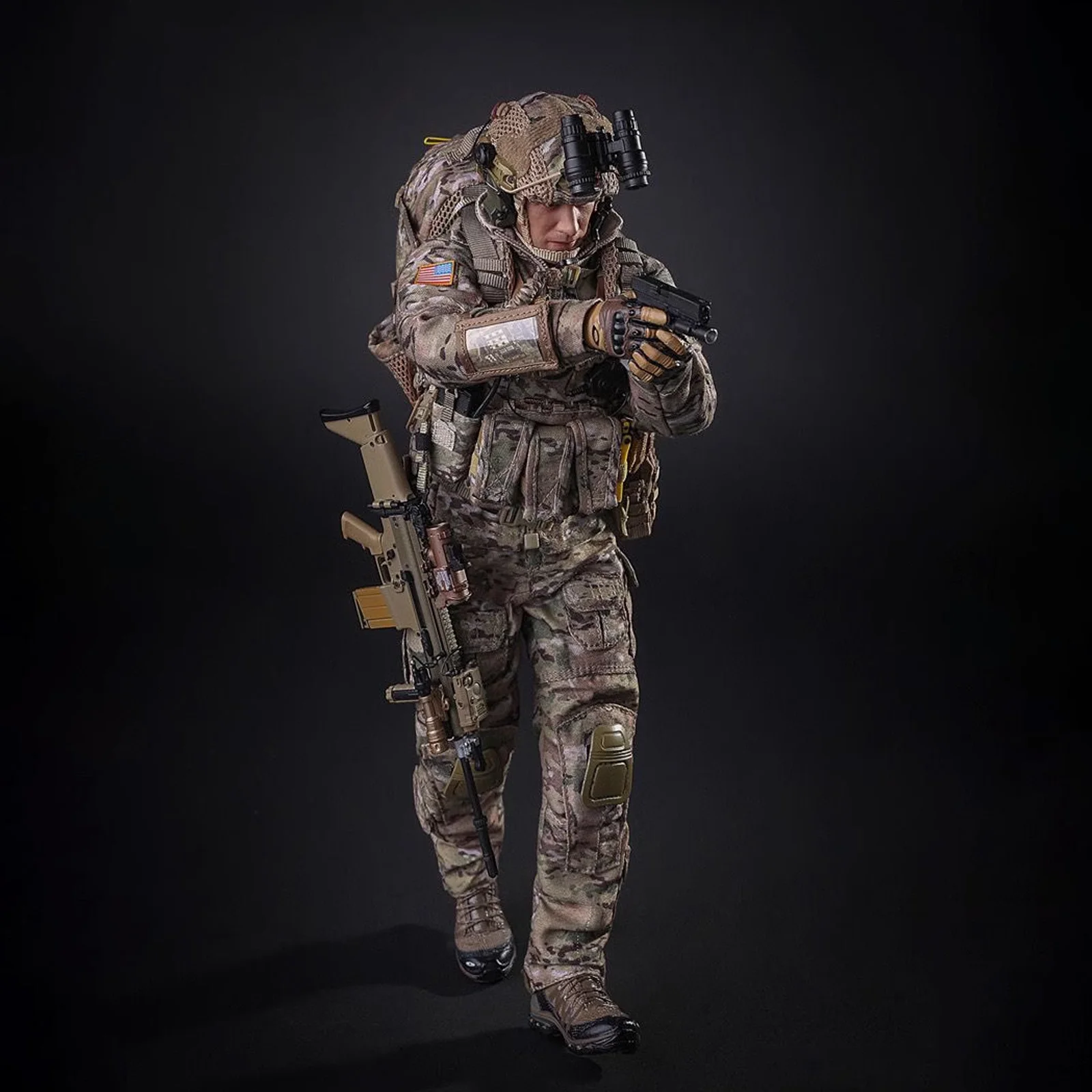Figura de operador táctico a escala 1/6, modelo de fuerzas especiales del ejército de EE. UU. M028, con equipo de paracaídas táctico y juego de engranajes detallados