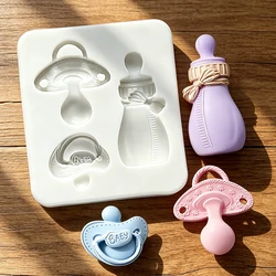 Baby Pacifier Feeding Bottle Silicone Sugarcraft Mold Resin Tools Cupcake Baking Mould Fondant Cake Decorating Tools