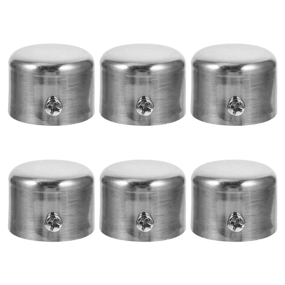 

6Pcs Curtain Rod Finials Premium Alloy Decorative Ends Easy Installation Replacement Curtain Pole Caps