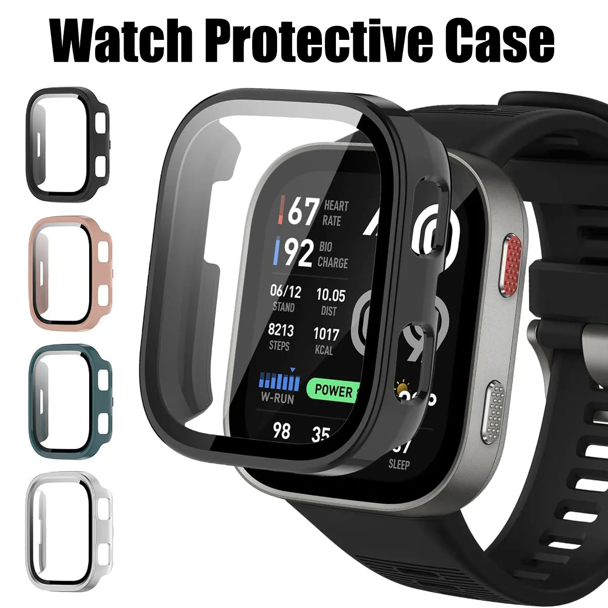 Smartwatch Protective Case Cover Glass+Case for Amazfit New BIP Max Screen Protector  Anti-scratch Film Bumper Protective