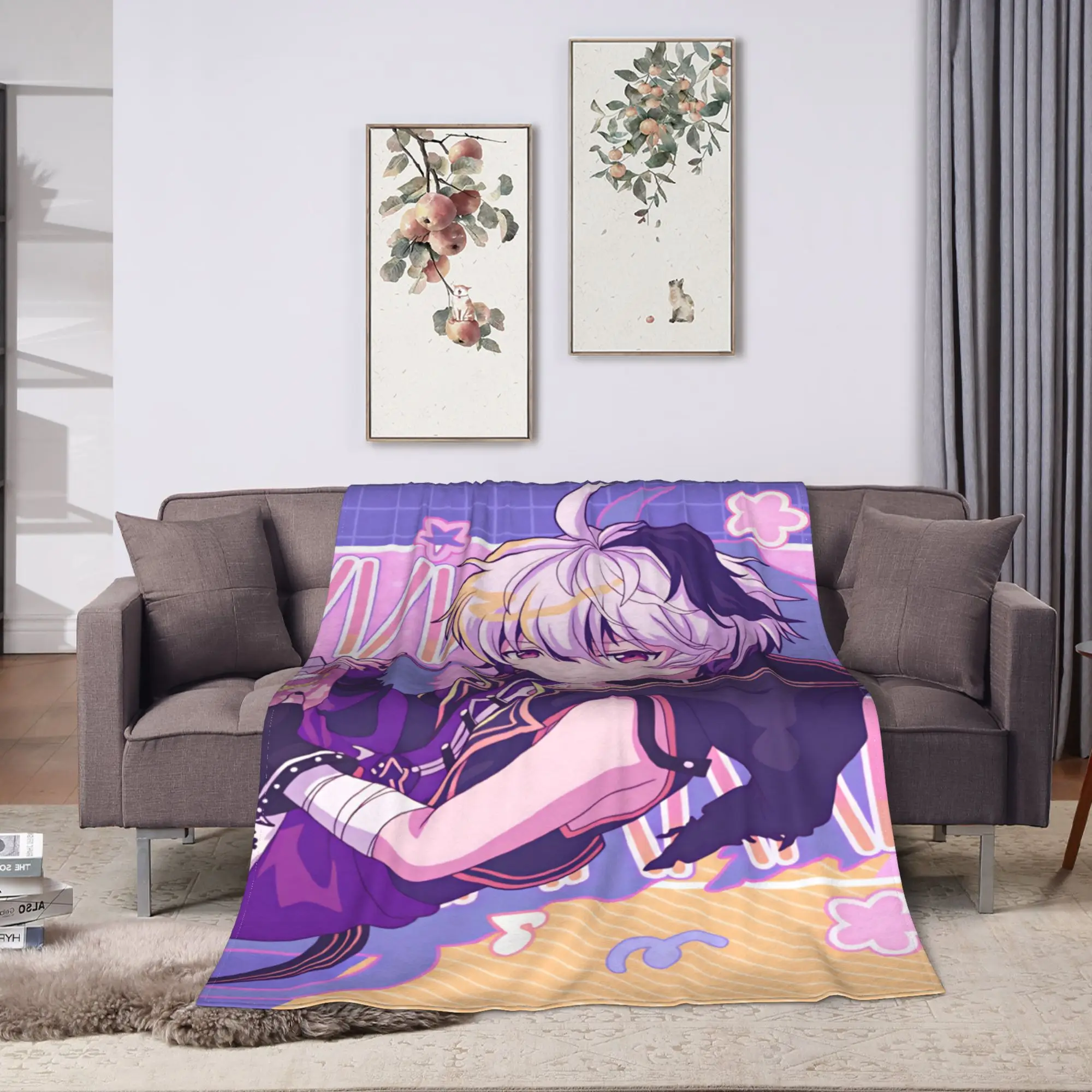 Singer V4flower  Blanket  Travel Flannel Throw Blanket For Home Decor Warm Soft Design Quality Bedspread Gift