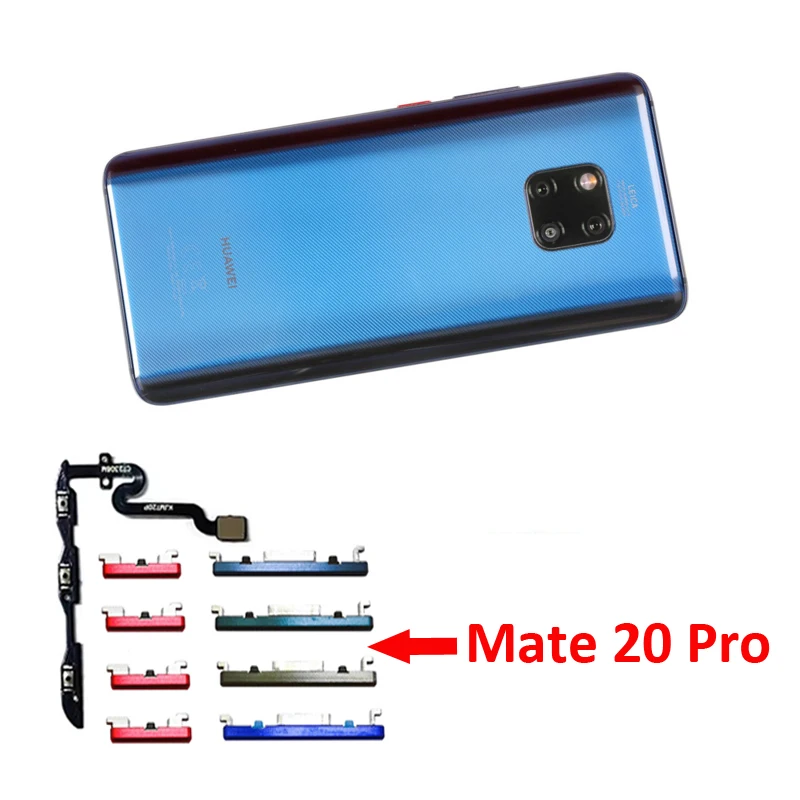 For Huawei Mate 20 Lite Phone Housing Frame New On Off Side Key Power Volume Button Flex Cable Repair Part For Mate 20 Pro