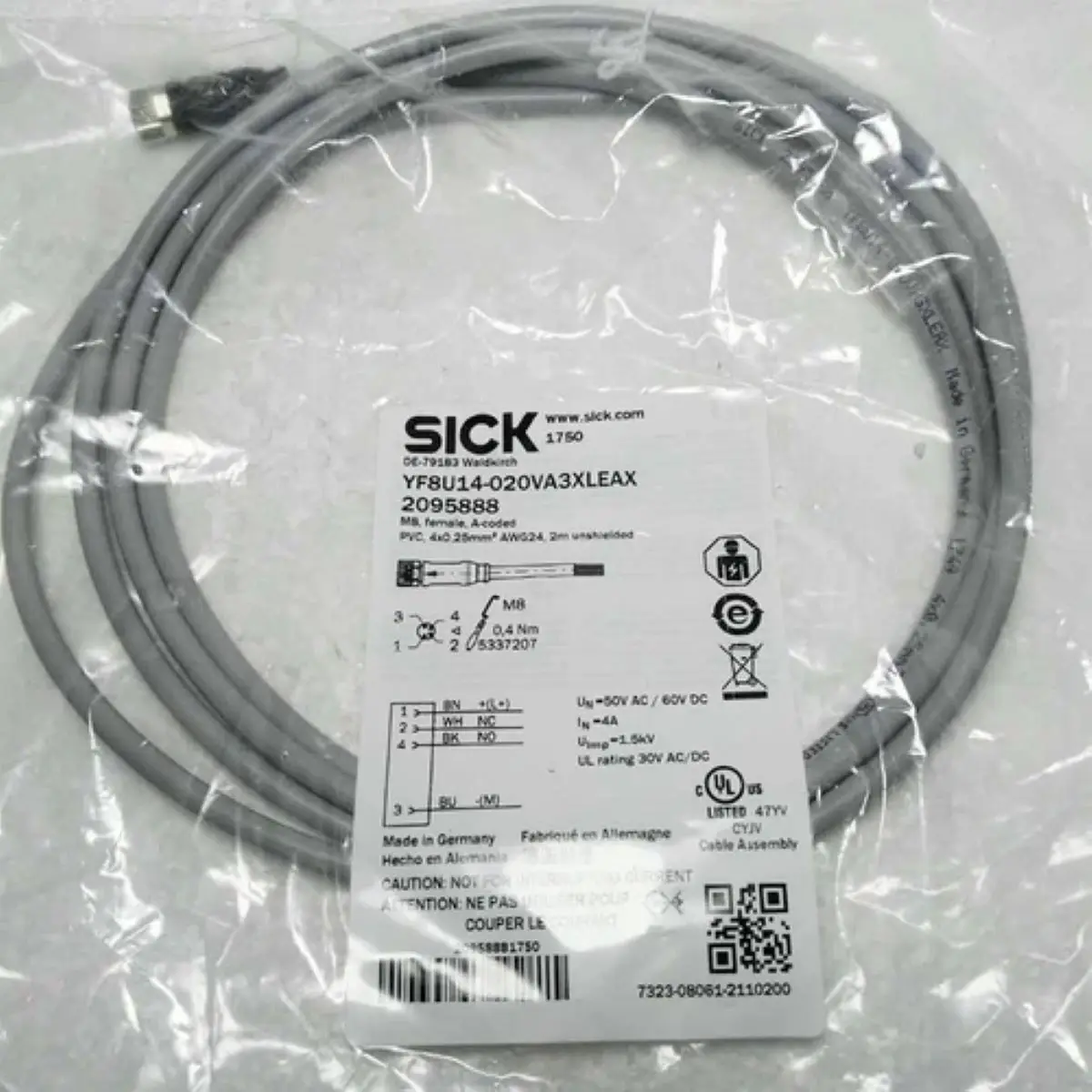 YF8U14-020VA3XLEAX 2095888 كابل الاستشعار
