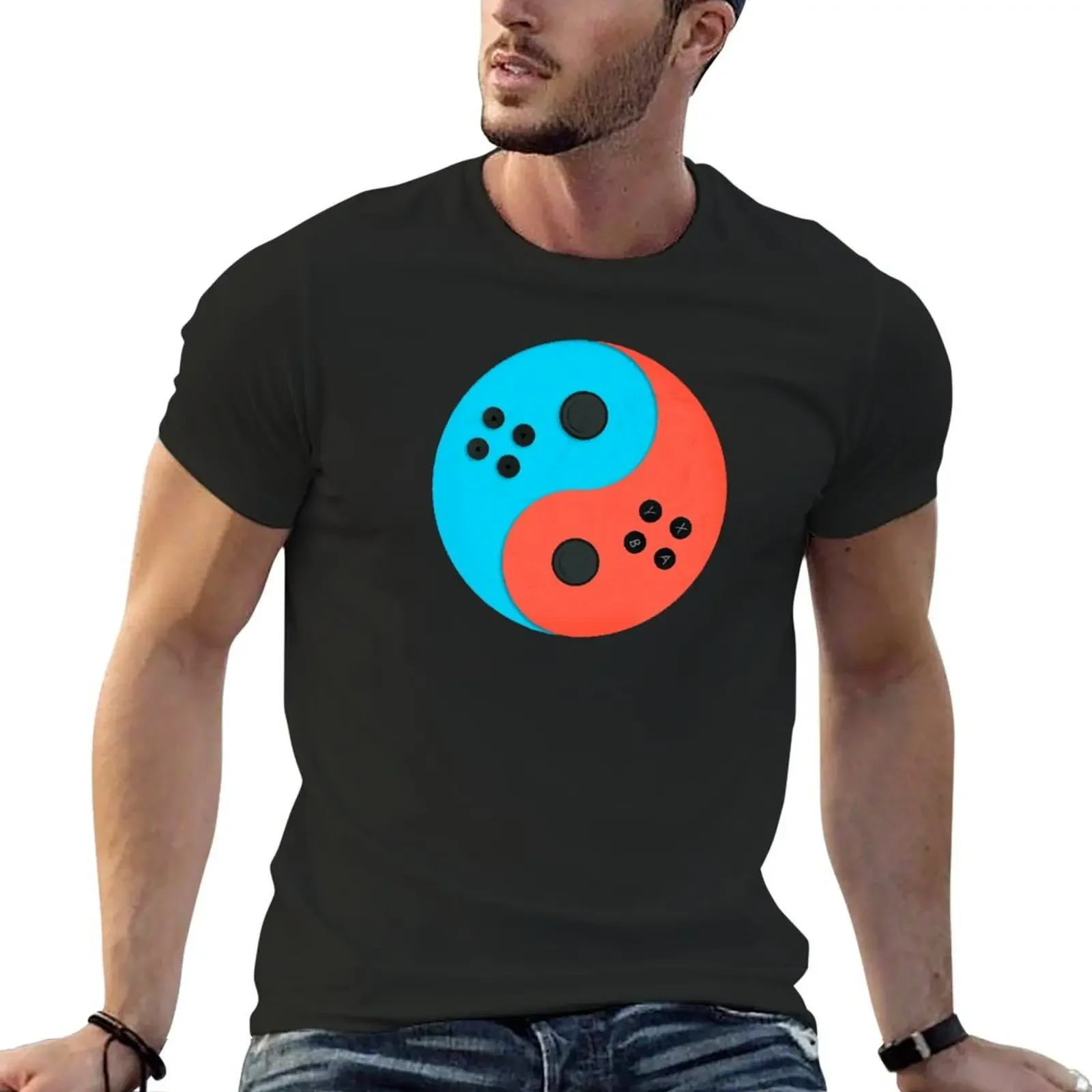 Switch Joy Yin Yang T-Shirt plain blue archive plain white t shirts men