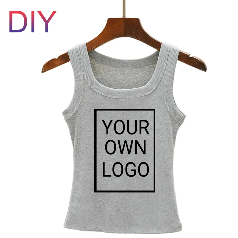 Aanpassen Patroon DIY Foto Vrouwen Koreaanse Tank Tops Draad Casual Straat Vest Hip Hop Mouwloze Kleding Zomer Y2K Vrouw Vesten