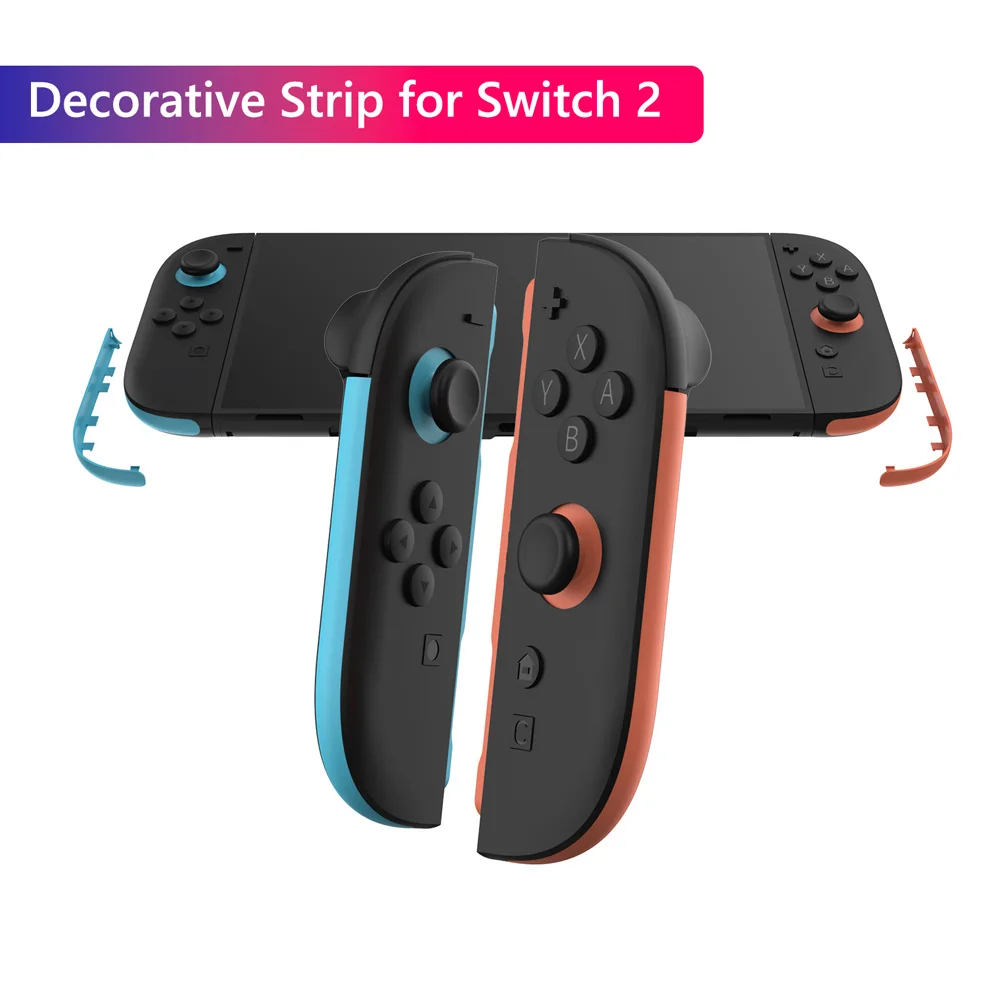 Decorative Strip Housing Shell Replacement for NS Switch 2 Joycon Controller Case Plate NS2 Joy con Faceplate Cover Accessories