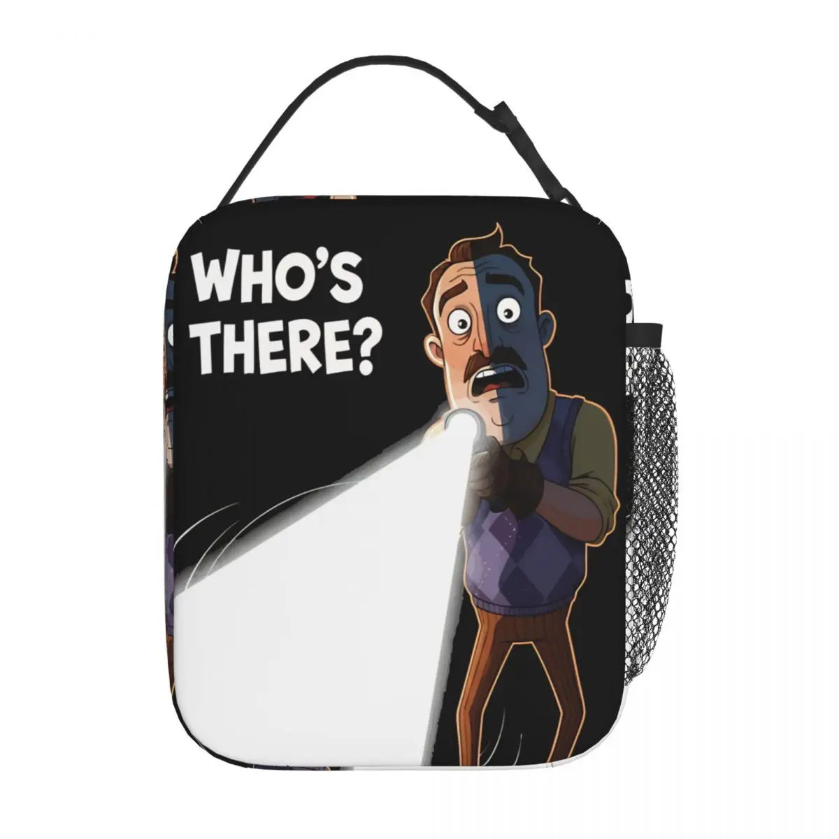 Who's There Hello Neighbor Horror Poster Insulated Lunch Bag Thermal Bag  Lunch Container Leakproof Lunch Box Tote