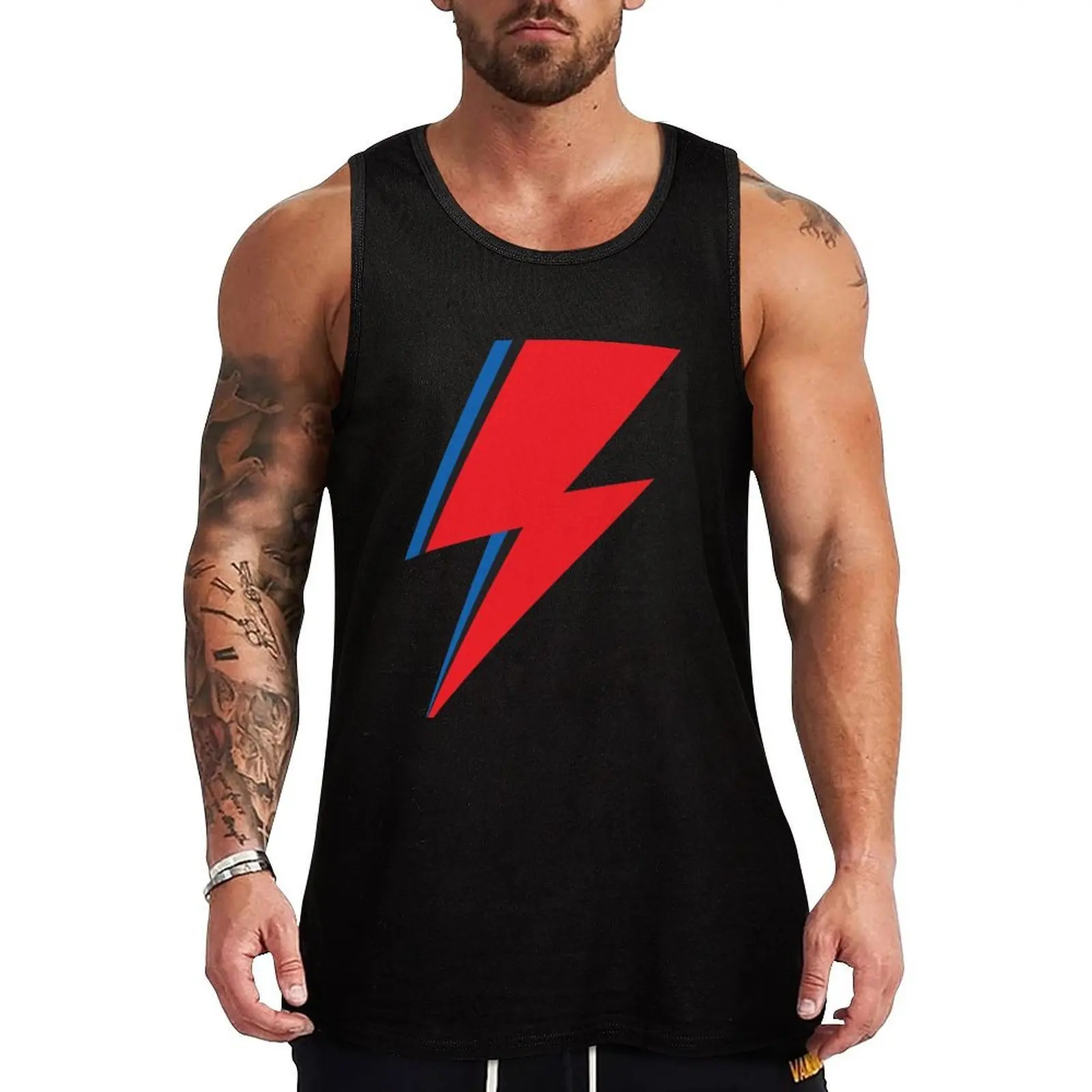 Lightning bolt, fashion glam rock lovers gift Tank Top Minimal Print Tank Top Simple Graphic Sleeveless