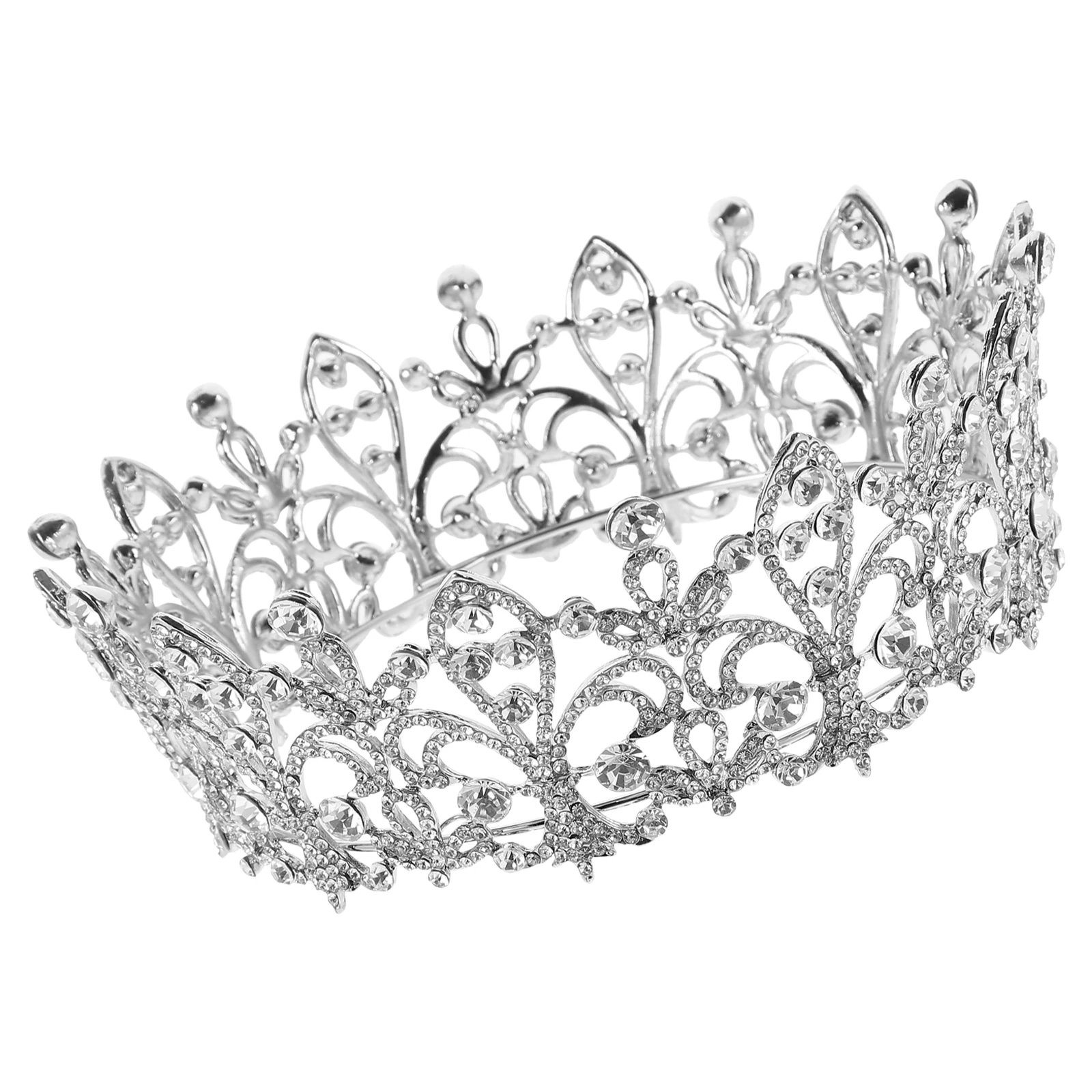 

Wedding Crown Hair Decor Bridal Headdress Tiara Jewelry Round Large Extra Princess Prom Hoop Women Accessories