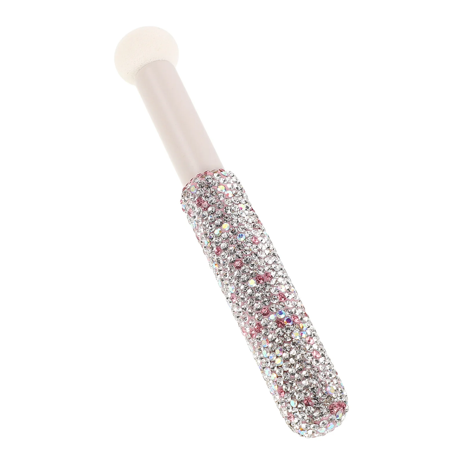 Esponja para base en polvo, cepillo corrector con cabeza de seta, esponja para mezclar, mango de diamantes de imitación portátil, herramienta de maquillaje, cepillo de belleza