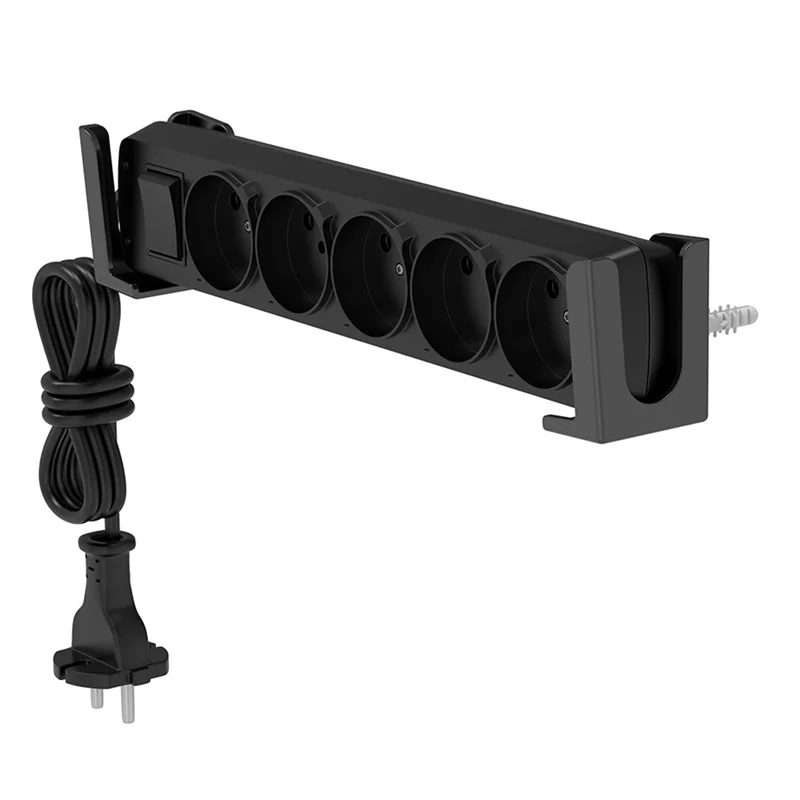 A97I-Supporto per presa multipla a parete Supporto da parete per presa multipla Tablet Telefono cellulare Staffa autoadesiva o senza punzonatura