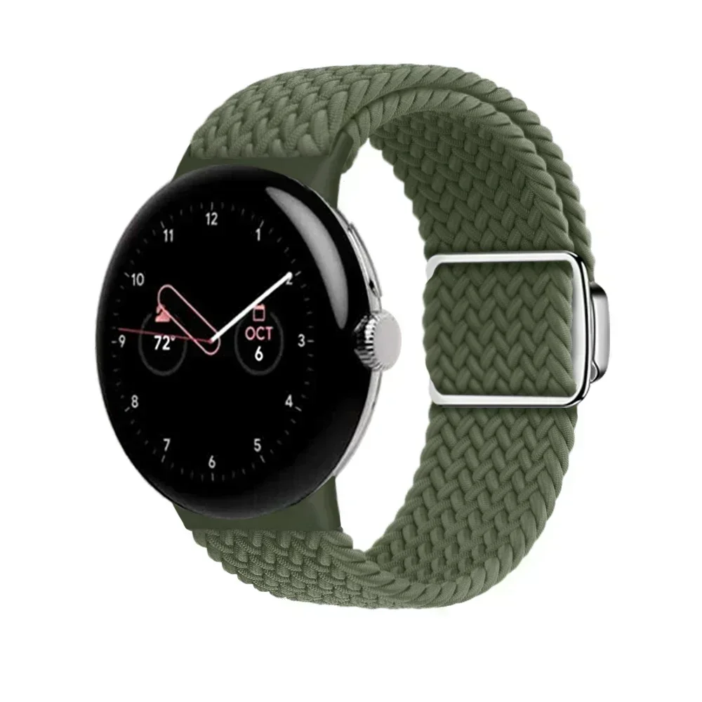 Braided Sport Strap for Google pixel 5 4 3 2 1 41MM Magnetic Smartwatch Elastic Adjustable Nylon bracelet Pixel 5 Watch bands