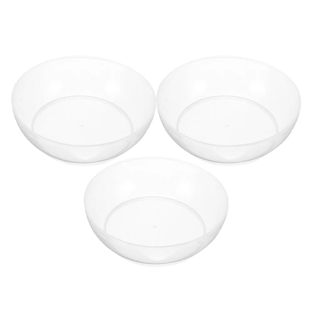 3Pcs Lightweight PP Scale Trays Transparent Graduated Bowls for Digital Kitchen Scales Baking Cooking Meal Prep Weighing Tool