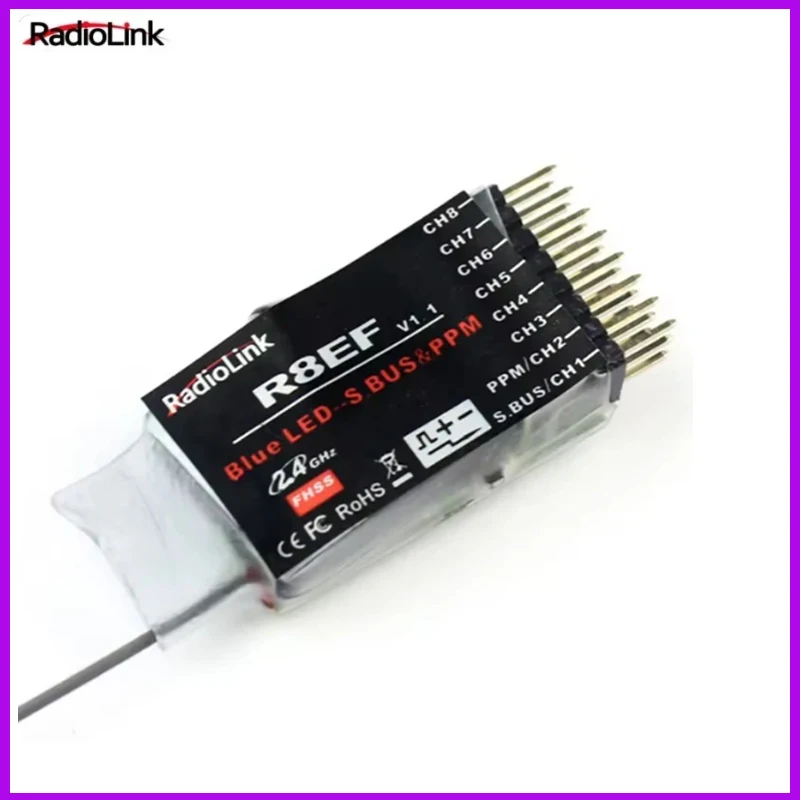 

Radiolink R8EF 2.4Ghz 8 Channels RC Receiver Support S-Bus/PPM/PWM Signal for 8CH T8FB T8S RC Transmitter RC Car Boat Airplane