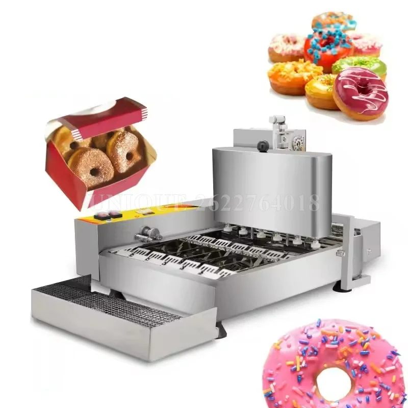 Automatic 4 Rows Donuts Making Maker with 25mm Molds Fryer Kitchen Appliances Electric Bagel Donut Makers Snack Equipment Bakery