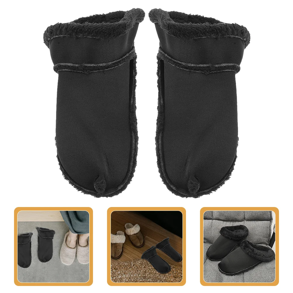 2 Pairs Velvet Lined Shoe Covers Thick Fur Liner Inserts Soft Footwear Male Sneakers Clogs Boots Plush