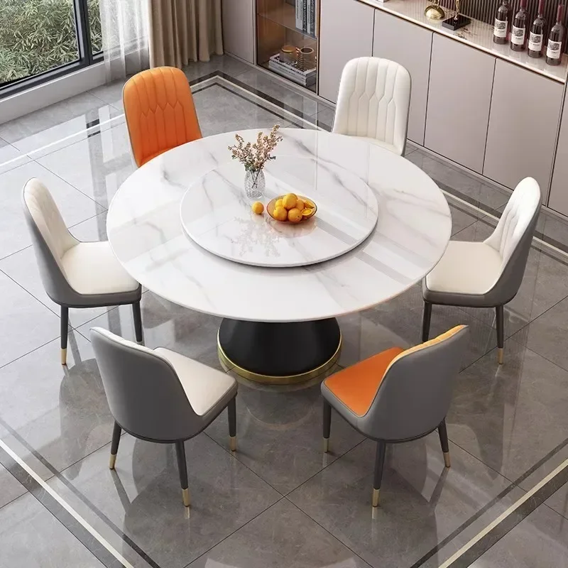 

Sedentary Kitchen Dining Table Modern Rooms Marble Round Reception Tables Room Multifunction Mesa Comedor Home Furniture