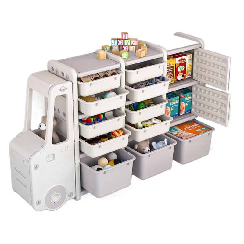 

Large Capacity Car Modeling Toy Rack Teen Organizer Children's Bookshelf Plastic Children's Toy Locker