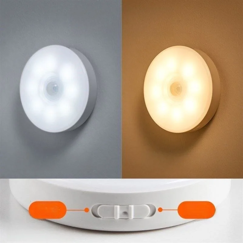 

USB Rechargeable Motion Sensor LED Night Light Smart Switch Control Home Decor Lighting Small Lamp for Indoor Use