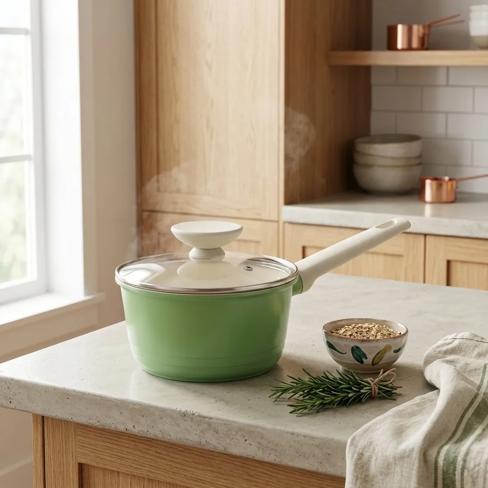 Reliable Alloy Saucepan with Lid for Routine Cooking Tasks Such as For Milk Heating Porridge Simmering and Noodle Boiling