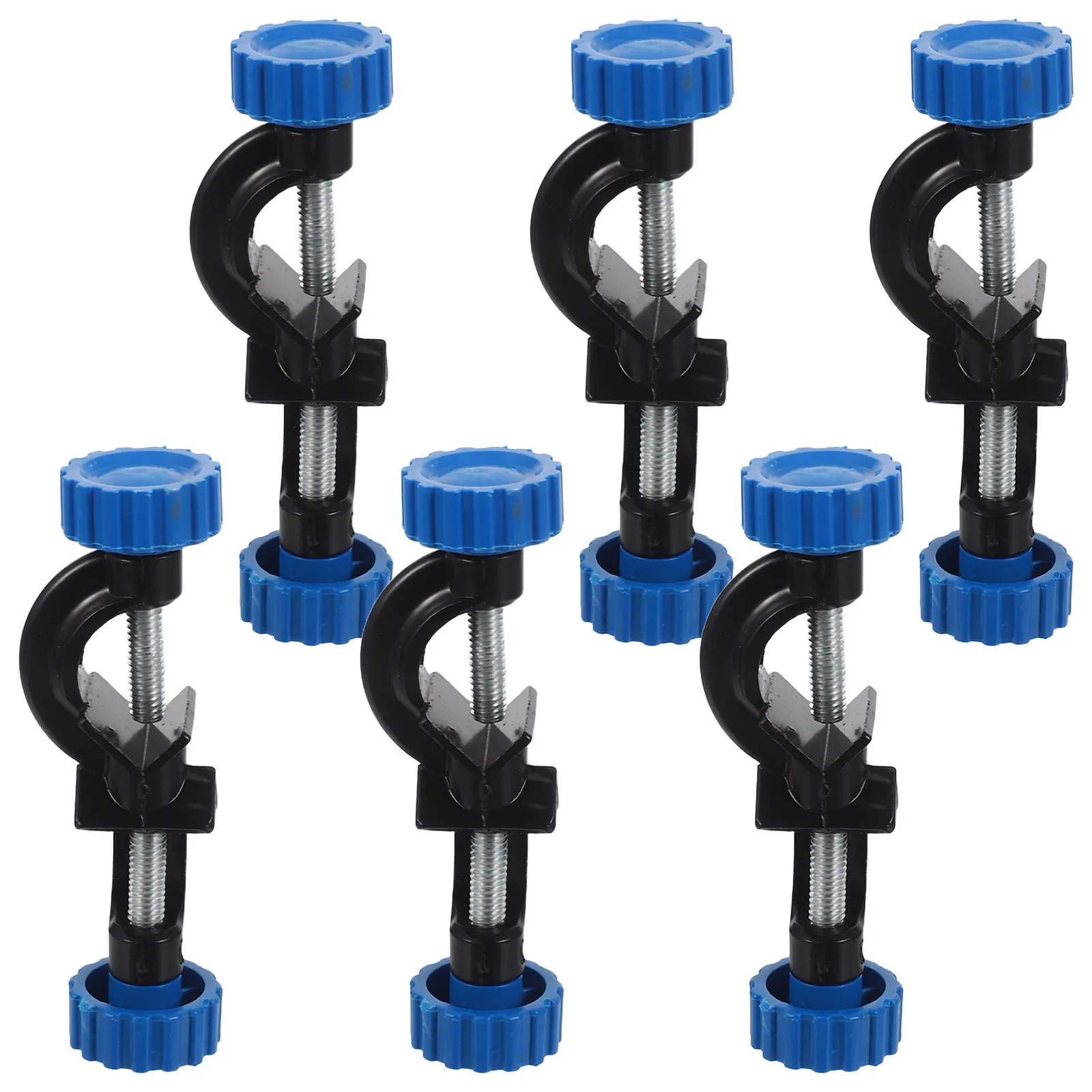 

6Pcs Aluminum Laboratory Clamp Adjustable Dual Screw Cross Clamp Holder for Lab Stand Flask Retort Test Tube Holder