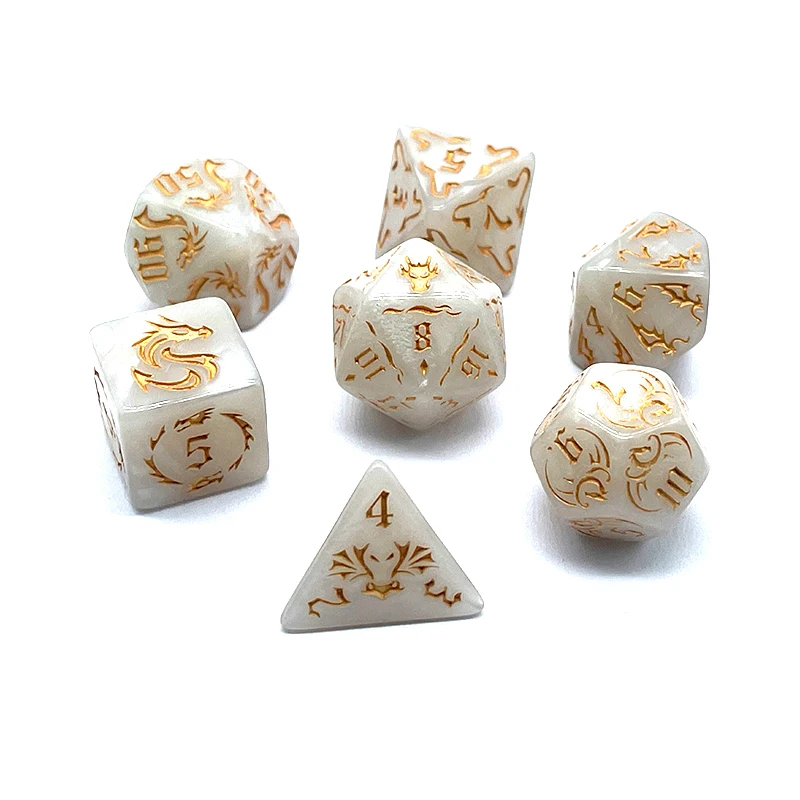 Multi-Sided 7-Die Dice Set Game Dice For TRPG DND Accessories Polyhedral Dice For Board Card Game Math Games