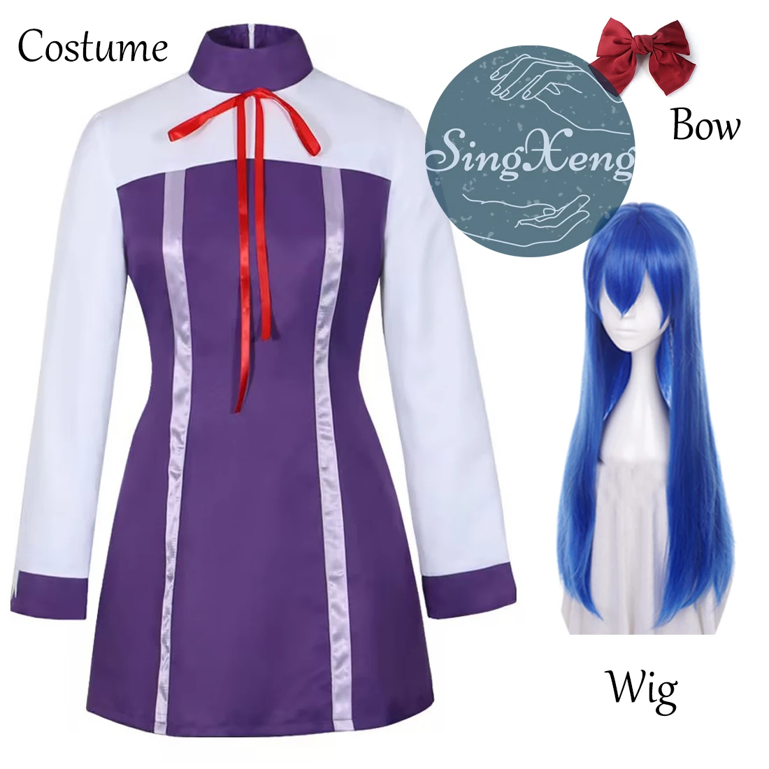 SingXeng-Costume de Cosplay Lolita pour Fille, Uniforme d'Halloween et de Noël