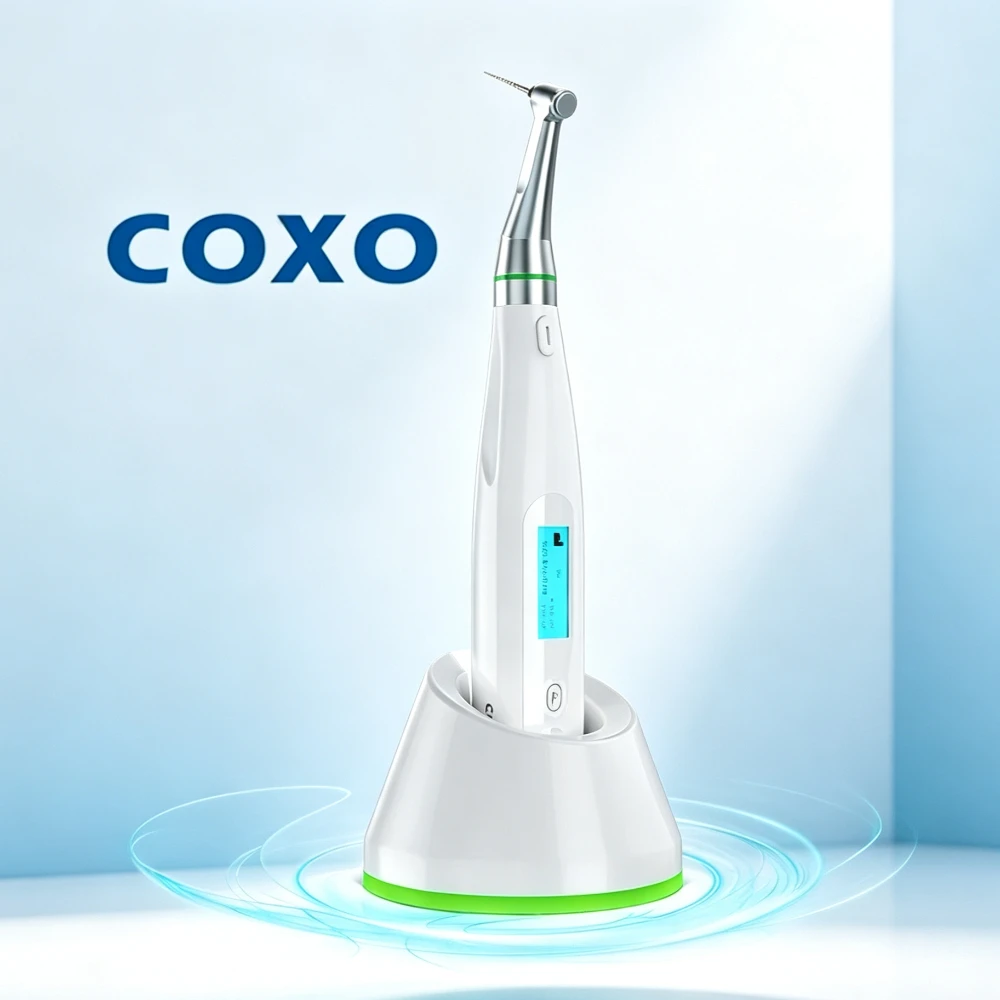 COXO C‑Smart‑Mini AP Brushless Wireless Endodontic Motor Built‑in Apex Locator Root Canal Therapy 16:1 Contra Angle Handpiece