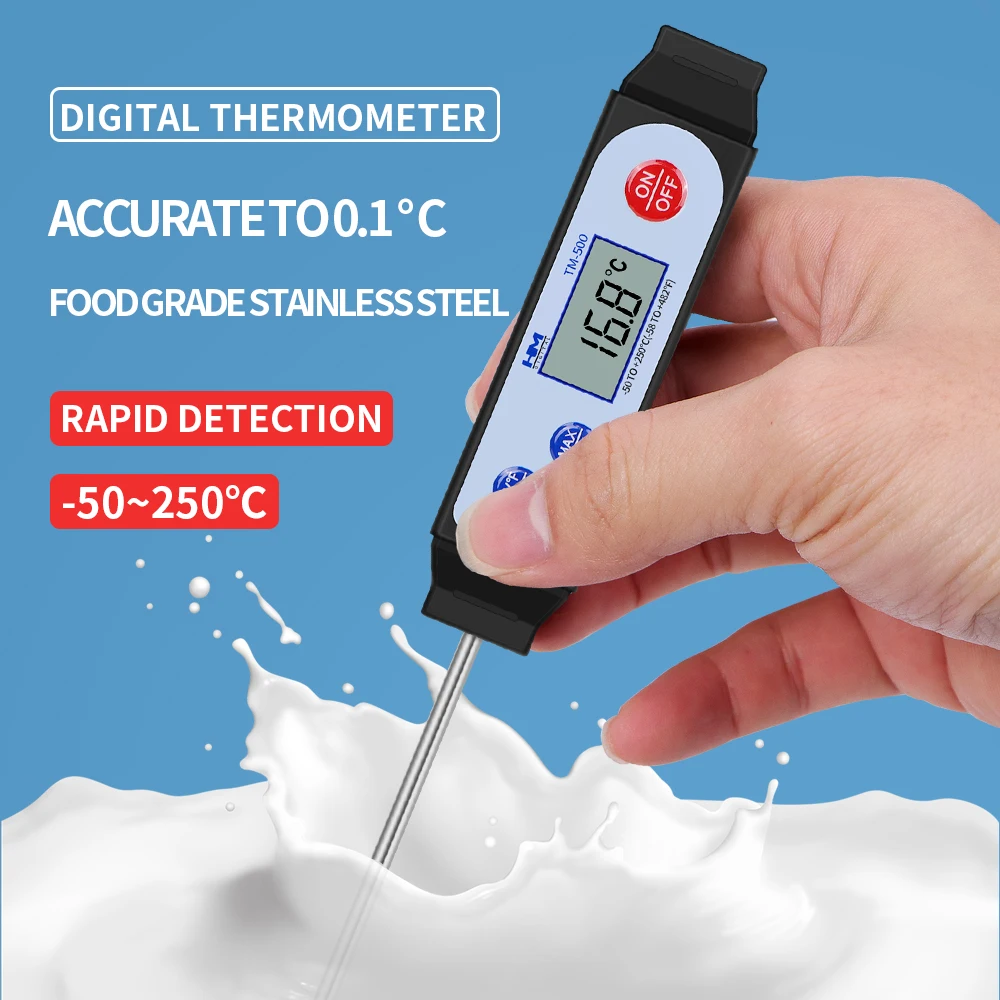 -50-250℃ Food Thermometer Waterproof Digital Barbecue Kitchen Cooking Meat Oil Instant Readin High-Precision Temperature Test