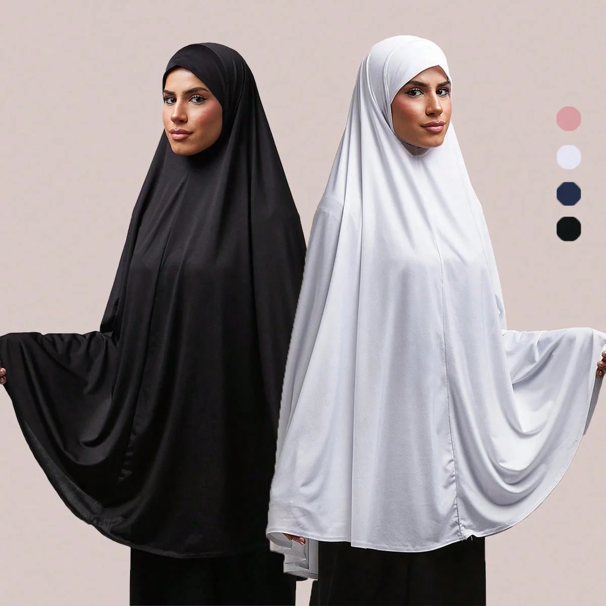 Muslim Abayas Full Cover Women Colthes Solid Color Inner Hijab Long Shawl Premium Cotton Hemp Hijab Ramadan Prayer Women Dress