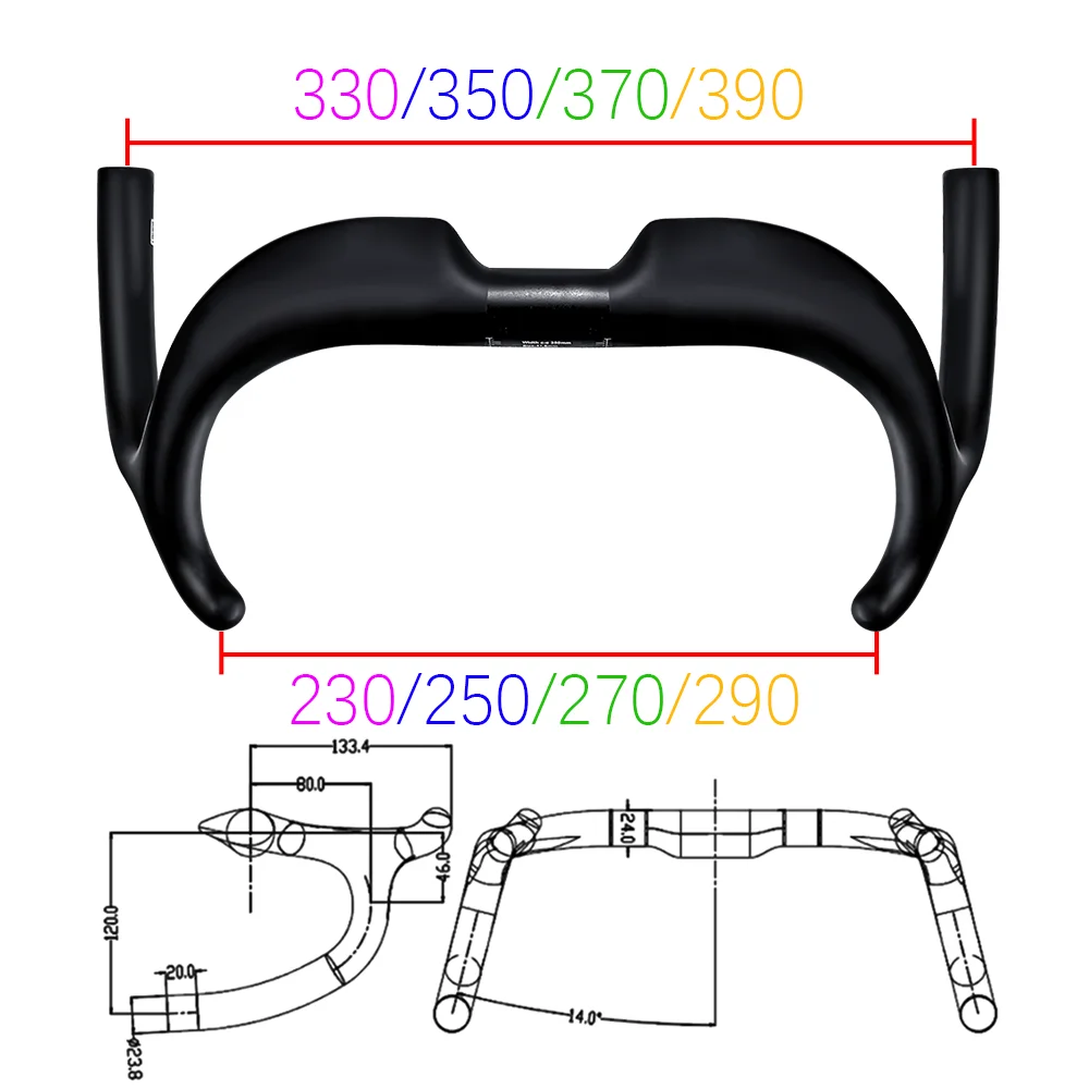 2024 BALUGOE Carbon fiber Track Cycling Handle Road Bicycle