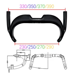 2024 BALUGOE Carbon fiber Track Cycling Handle Road Bicycle Handlebar TT Fixed gear Bike Handlebar UD Matt 31.8MM sports UCI